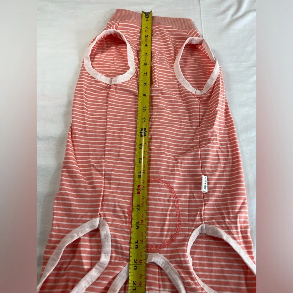 Recovery Suit for Dogs pink Stripes, Size XL‎